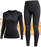 EIISSION Thermounterwäsche Damen Skiunterwäsche Set Winter...