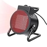Aufun Elektroheizer Keramik 2000W Heizlüfter mit Thermostat, Bauheizer...