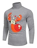 COOFANDY Herren Weihnachtspullover 3D Druck Weihnachts Pullover...