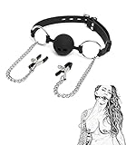 ALMYMM BDSM Silikon Knebel Mundknebel Sexspielzeug+Siliko Halsband mit Sex...