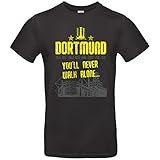 Alsino Herren T-Shirt Dortmund (3) You'll Never Walk Alone mit Jahreszahlen...