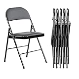 AEROMR 6er Set Klappstühle Kunstleder Klappstühle mit Metallrahmen und...
