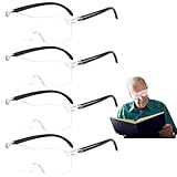 Lupenbrille für Brillenträger, 4 Stück Vergrößerungsbrille, 300%,...