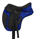 A&M Reitsport Baumloser Wanderreit Sattel Liberty Schwarz/Blau NEU+...
