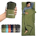JAICOM Hüttenschlafsack, Ultraleichter Seideschlafsack für Reise, 2in1...