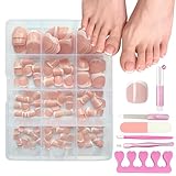 MrCuvaryas 240 Stück Falsche Fußnägel Kit - 12 Verschiedene Größen...