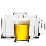 TREND FOR HOME Bierkrug Set mit Handlichem Griff Glaskrug | 0,5 Liter | 6...
