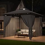 TRIUMPHKEY Pavillon 3x3 Wasserdicht Stabil Winterfest, Garten Pavillion mit...