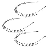 KELUBATU Damen Metall Haarbänder Herren Stirnbänder Elastische Zick-Zack...