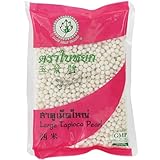 JADE LEAF BRAND - Weisse Grosse Tapioca Perlen, (1 X 400 GR)