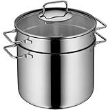 WMF Nudeltopf mit Sieb 24 cm Induktion, Kochtopf groß 7l, Spaghettitopf...