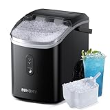 EUHOMY Eiswürfelmaschine, 15kg/24h, Herstellung in 6 Minuten, Crushed Ice...