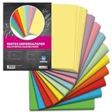 LANDRÉ 250 Blatt A4 buntes Universal-Papier, 80g/m², Drucker-Papier, 10...