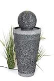 Gartenbrunnen BK910 Kugelbrunnen Steinoptik Springbrunnen 71 cm mit LED...