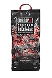 Weber Premium Holzkohle (5kg Sack), für schnelle & heiße Glut, ideal zum...