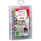 fischer Profi-Box DuoPower, Dübelbox mit 132 Dübeln (60 Stk. 6 x 30, 60...