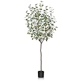 Fopamtri Künstliche Eukalyptus 150 cm Künstliche Pflanze Eukalyptus Deko...