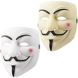 UNOLIGA Halloween Maske, 2pcs V wie Vendetta Maske Guy Fawkes Maske,...