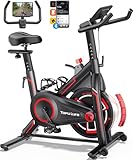 Toputure Heimtrainer Fahrrad mit APP, Leises Hometrainer, 0-100%...