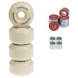 FunTomia 4X Rillen-Profil Rollen 53mmx34mm für Skateboards inkl. 2RS...