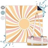NAYA STUDIOS® Picknickdecken (Sonne) - extra große Picknickdecke 200x200...