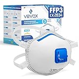 VEVOX® FFP3 Maske mit Ventil – 5er, 10er oder 20er Set – Staubmaske...