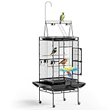 HOBBYZOO Vogelkäfig mit Spielplatz Oben, vogelkäfig groß mit 3...