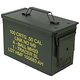 HMF 70011 Munitionskoffer, US Ammo Box, Metallkiste, 30 x 19 x 15,5 cm,...