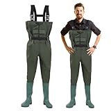 Izrielar Wathose Herren Wasserdicht, 70D Nylon Composite PVC Anglerhose,...
