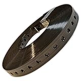 1 Rolle (10 m) Lochband kunststoffummantelt schwarz (19 mm)