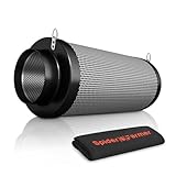 Spider Farmer Aktivkohlefilter 100mm/4 Inch Kohlefilter Air Carbon Filter,...