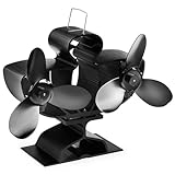 VonHaus Ofenventilator – Wärmebetriebener Doppelter Kaminventilator für...