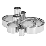 Haofy 14-teiliges Kuchen-Mousse-Ausstecher-Set, Edelstahl-Backwerkzeuge...