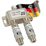TronicXL 2-fach Sat Splitter 40dB Verstärker I Antennenverteiler Weiche...
