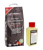 LotusGrill Buchenholzkohle 2,5 kg Sack inkl. LotusGrill Brennpaste 200 ml,...