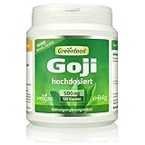 Goji-Beere, 500 mg, hochdosiert, 120 Kapseln – die Vitalstoffbombe....