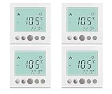 SM-PC®, 4x Set Digital Thermostat Raumthermostat Fußbodenheizung...