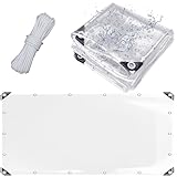 Flei Wasserdicht Plane transparent, Reißfest Windschutz Plane,...