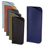 Brillenetui Weich Leder Brillentasche 6 Stk Brillen Sonnenbrillen Etui Set...