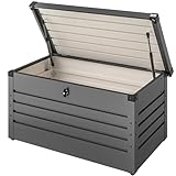Gardebruk® Auflagenbox 385L Volumen Metall Abschließbar Gasdruckfeder...