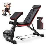 SOFTHOM Klappbar Hantelbank Multifunktionale 8-in-1 Fitness Bank 400KG Last...