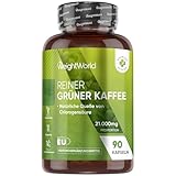 Grüner Kaffee Kapseln 21.000mg - Grüner Kaffeebohnen Extrakt - 90...