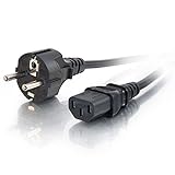 C2G 2M Stromkabel (IEC320C13 to CEE 7/7 Schuko) 6 Foot Netzkabel für...