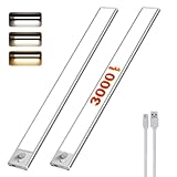 Schrankbeleuchtung LED mit Bewegungsmelder 40cm Unterschrank Beleuchtung, 3...