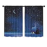 Odot 2 Paneele Bistrogardine, Scheibengardine Küchengardinen mit...