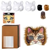 DIY Halloween Katzen- und Gesichtsmaskerade-Rollenspielparty (Brown, One...