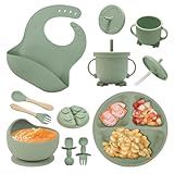 NEXROLA Baby Geschirrset 8 Stück, Kindergeschirr Set, Baby Teller mit...