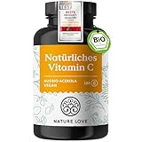 NATURE LOVE® Natürliches Vitamin C aus Bio Acerola Extrakt - Hochdosiert...