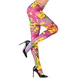 W WIDMANN MILANO Party Fashion - Strumpfhose mit Blümchenmuster, 40 DEN,...