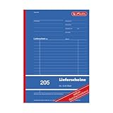 Herlitz 883546 Lieferschein-Buch A5 205 3x40 Blatt, selbstdurchschreibend...